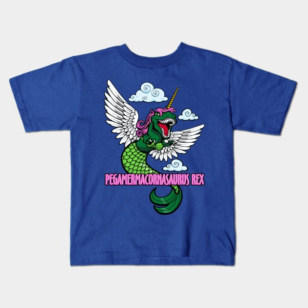Pegamermacornasaurus Rex Kids T-Shirt by DavesTees